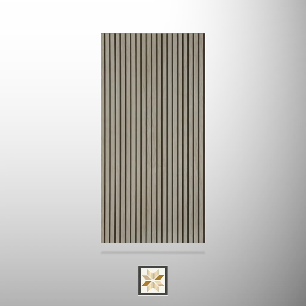 8x1 feet | 6 mm Beige Wood louvers (suitable for Bedroom, Living Room, Office, TV Cabinet) | LV-24070