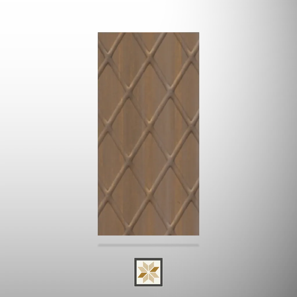 8x2 feet | 2 mm Brown Patterned louvers (suitable for Bedroom, Hotel, Kitchen, Living Room, Office, Restaurant, TV Cabinet, Wardrobe) | LV-24088