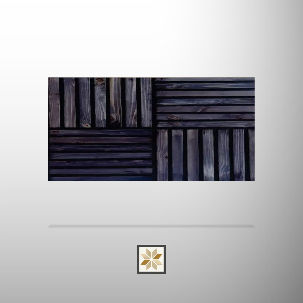 9x0.93 feet | 12 mm Grey Patterned louvers (suitable for Bedroom, Living Room, Office, TV Cabinet) | LV-24090