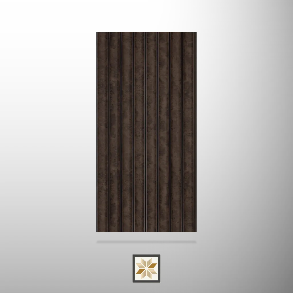 8x0.83 feet | 12 mm Brown Wood louvers (suitable for Bedroom, Living Room, Office, TV Cabinet) | LV-24096