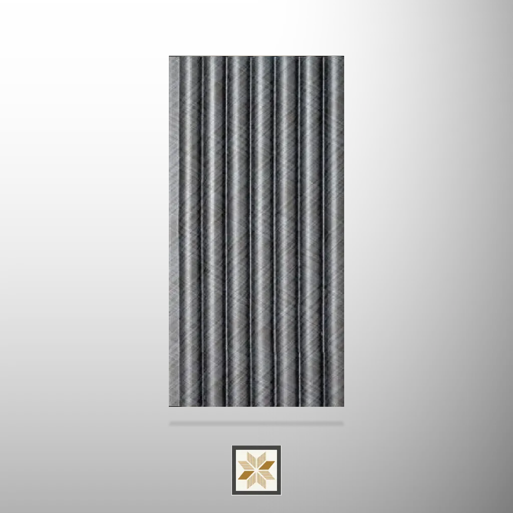 8x0.41 feet | 12 mm Grey Metallic louvers (suitable for Bedroom, Living Room, Office, TV Cabinet) | LV-24100