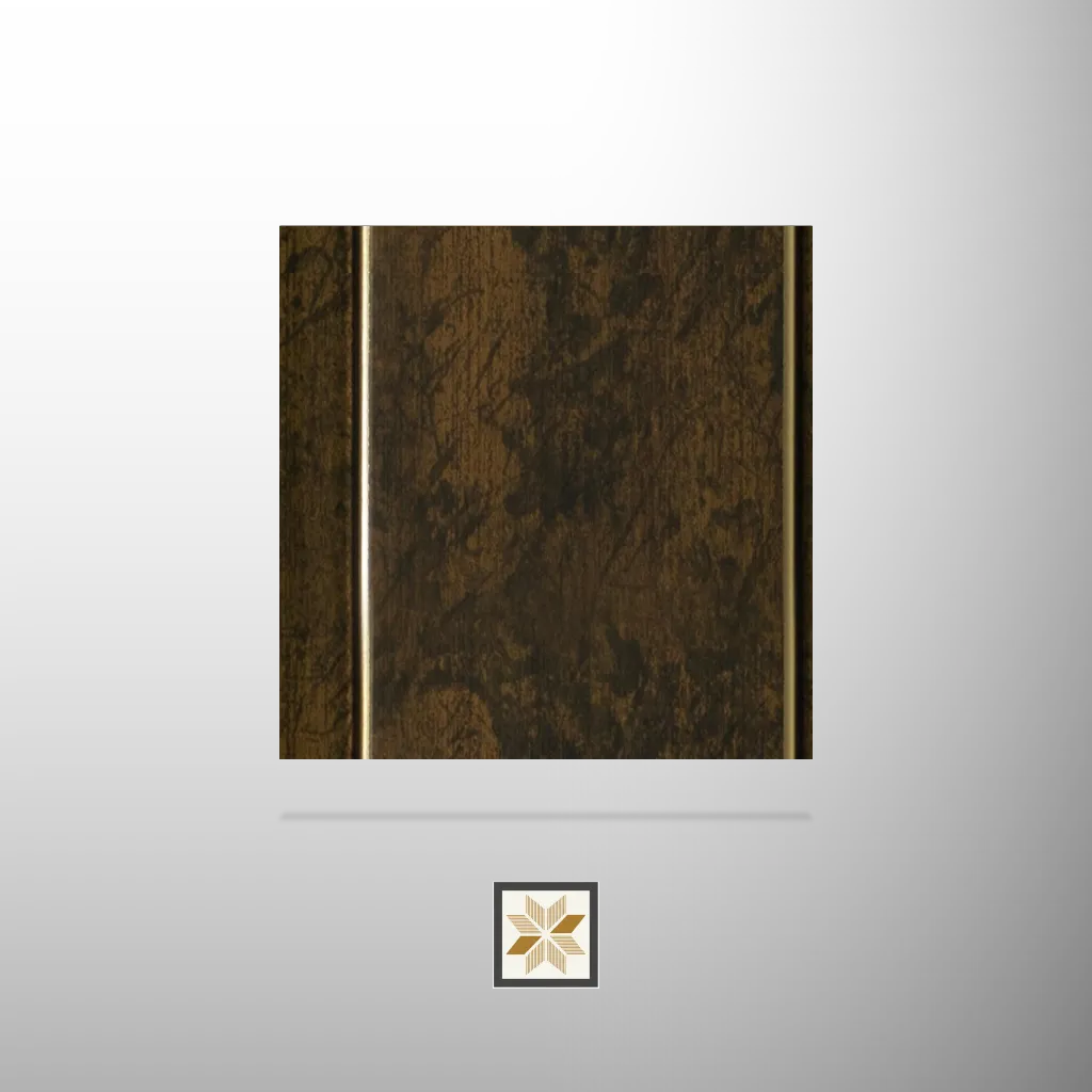 8x0.41 feet | 12 mm Brown Stone louvers (suitable for Bedroom, Feature Wall, Kitchen, Living Room, Office) | LV-24127