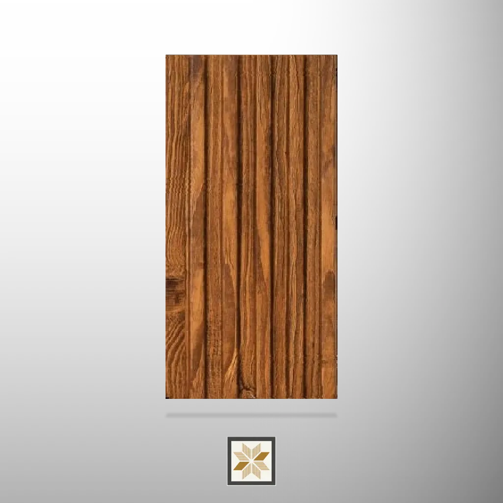 8x0.41 feet | 12 mm Brown Wood louvers (suitable for Bedroom, Living Room, Office, TV Cabinet) | LV-24128