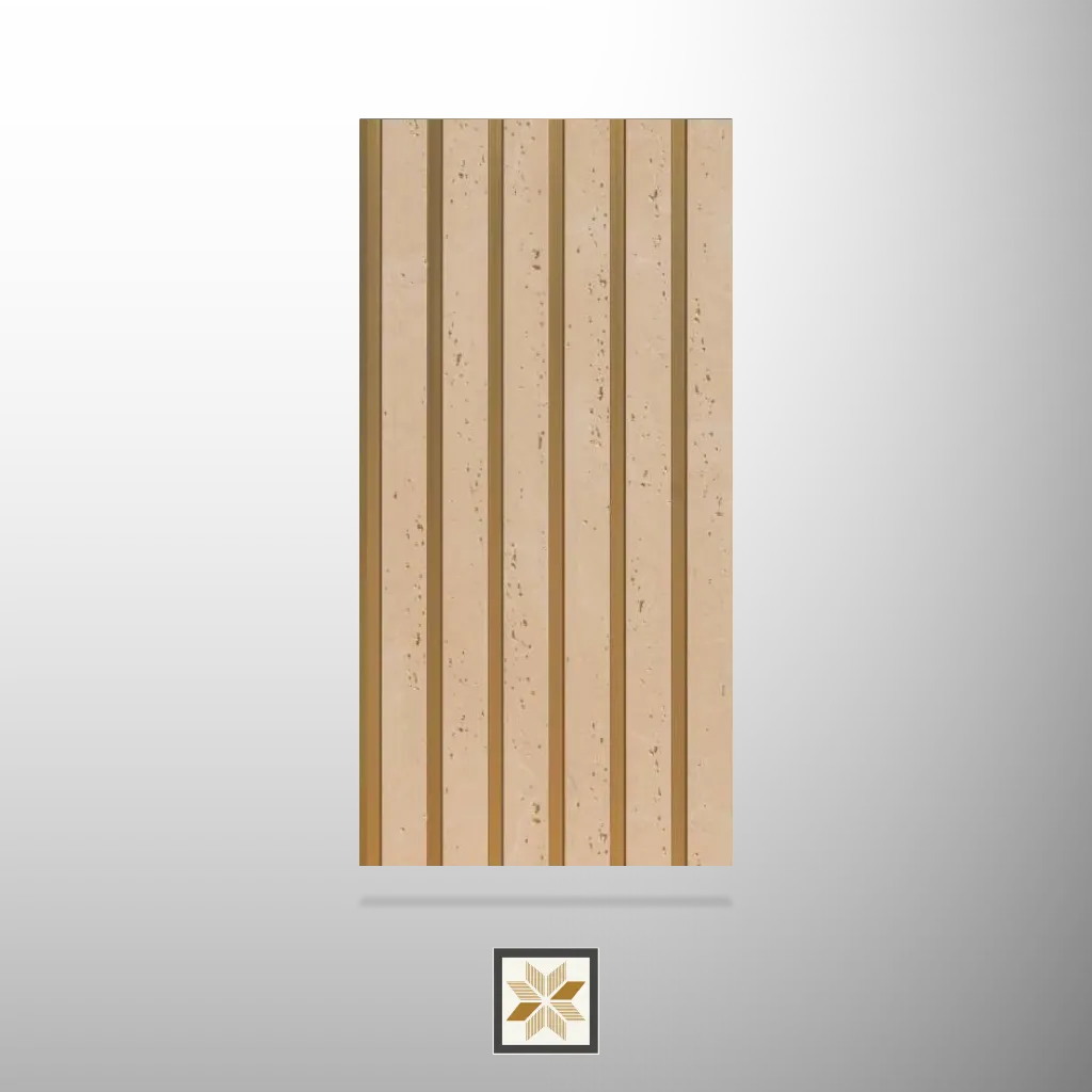 9.5x1 feet | Brown Wood louvers (suitable for Kitchen, Living Room, Office) | LV-24134