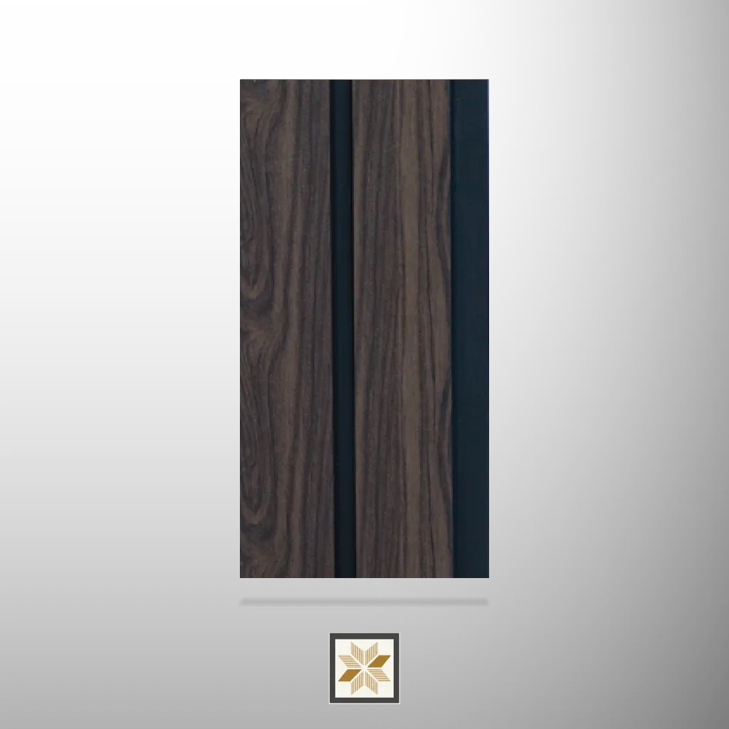 9.5x0.4 feet | 12 mm Brown Wood louvers (suitable for Bedroom, Living Room, Office) | LV-24140