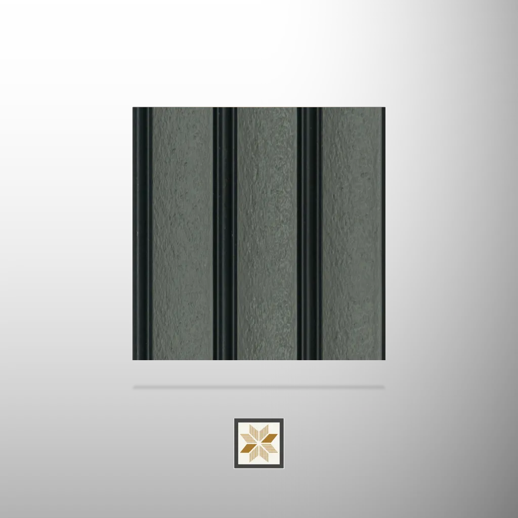 8x0.41 feet | 12 mm Grey Stone louvers (suitable for Bedroom, Feature Wall, Kitchen, Living Room, Office) | LV-24146