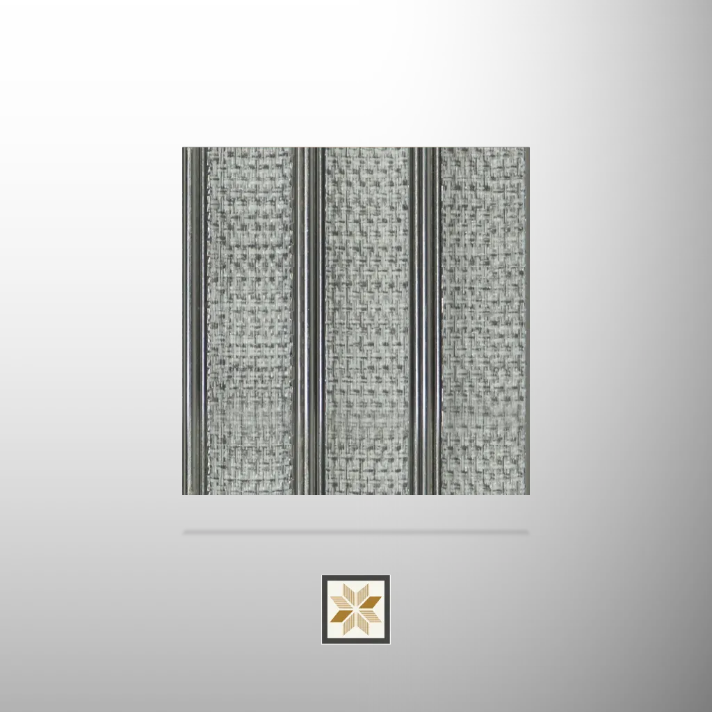 8x0.41 feet | 12 mm Grey Fabric louvers (suitable for Bedroom, Feature Wall, Kitchen, Living Room, Office) | LV-24159