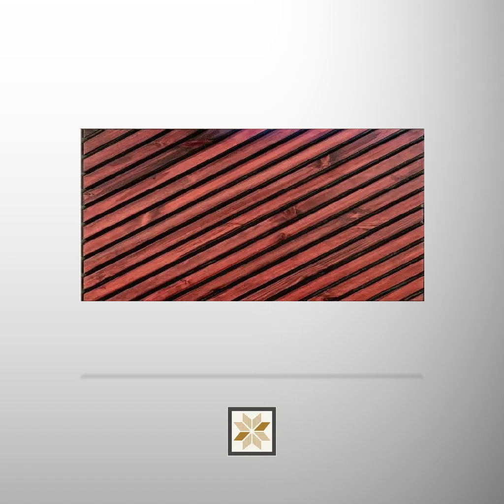 9x0.93 feet | 12 mm Brown Patterned louvers (suitable for Bedroom, Living Room, Office, TV Cabinet) | LV-24181