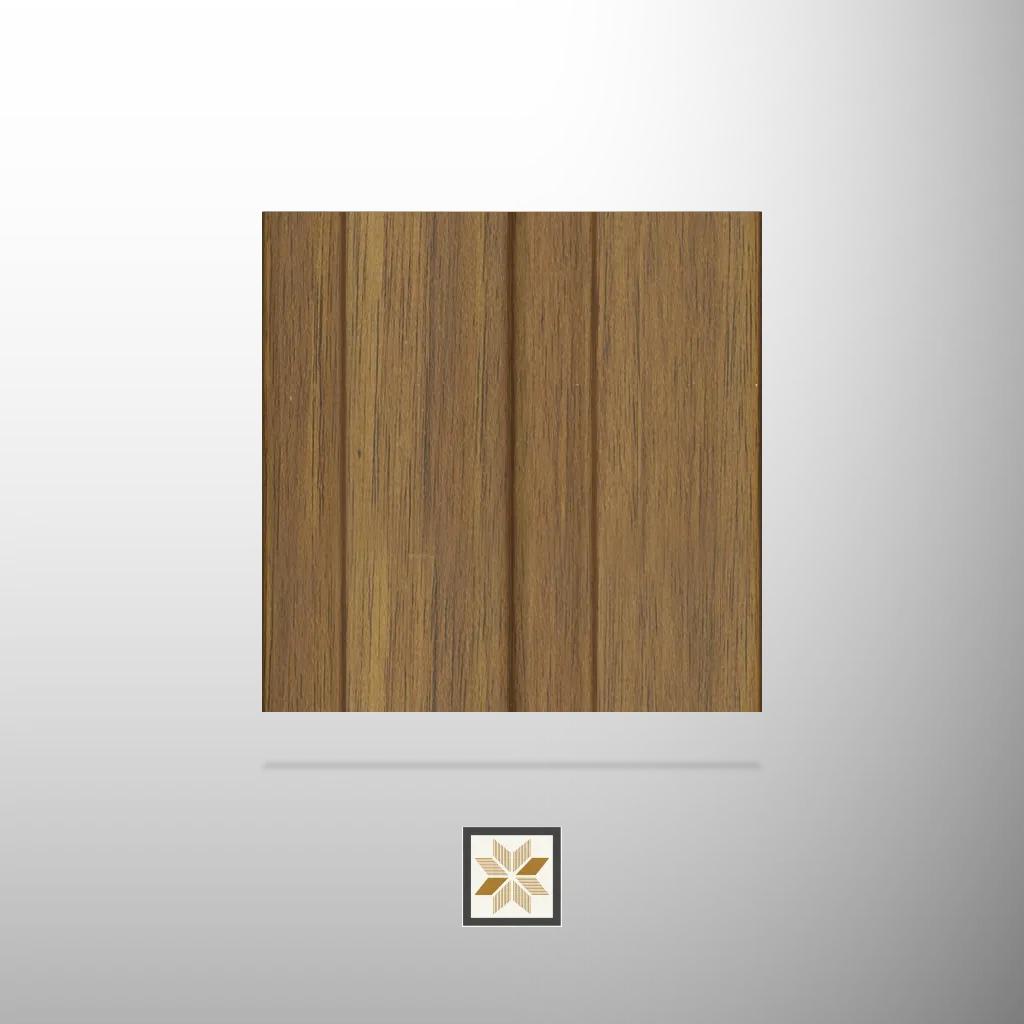 8x0.41 feet | 12 mm Brown Wood louvers (suitable for Bedroom, Feature Wall, Kitchen, Living Room, Office) | LV-24184