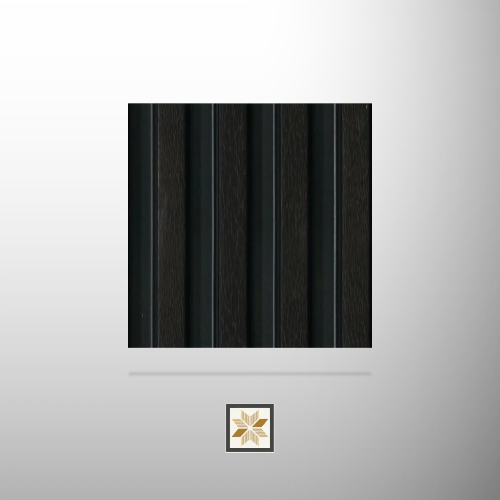 8x0.41 feet | 12 mm Black Wood louvers (suitable for Bedroom, Feature Wall, Kitchen, Living Room, Office) | LV-24186