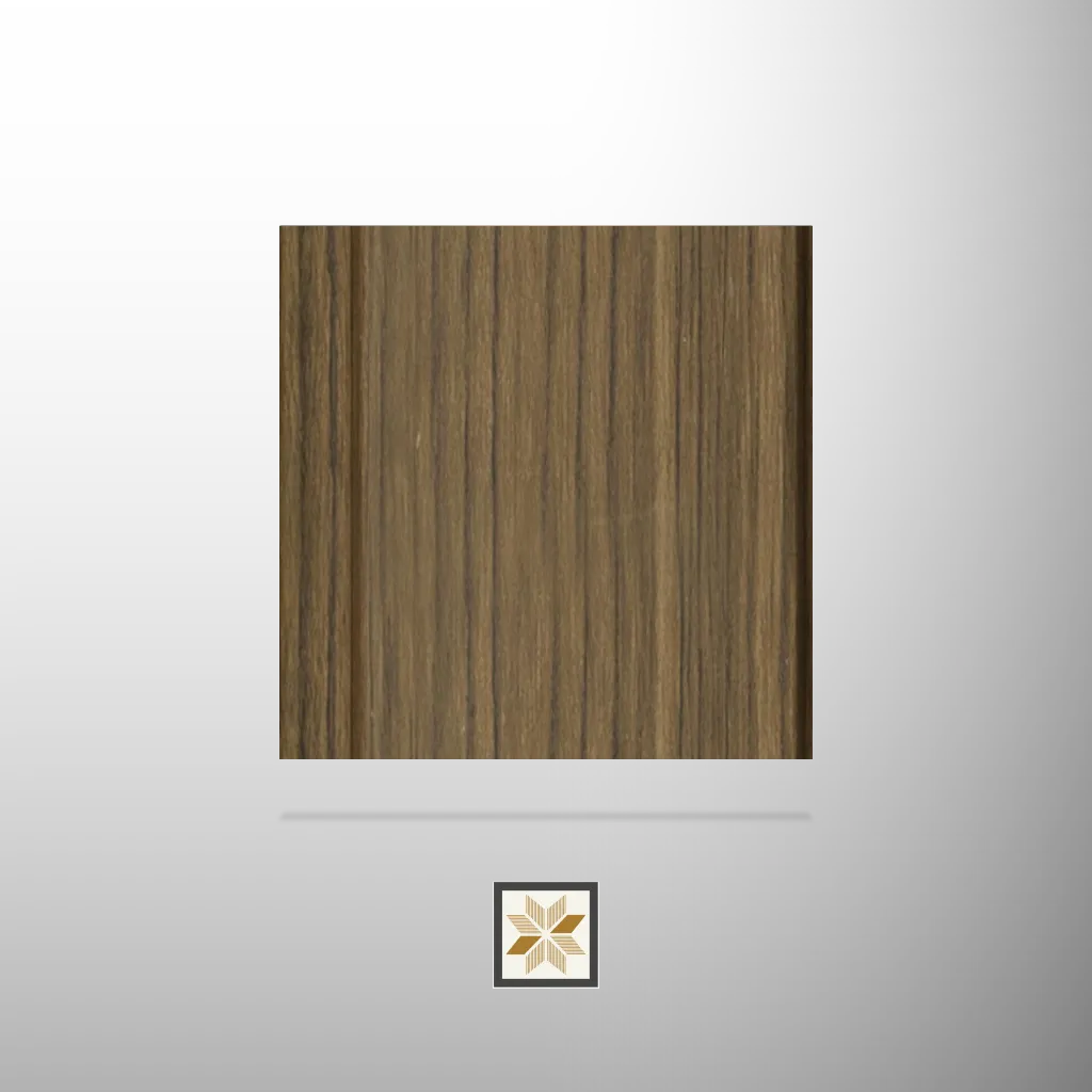 8x0.41 feet | 12 mm Brown Wood louvers (suitable for Bedroom, Feature Wall, Kitchen, Living Room, Office) | LV-24195