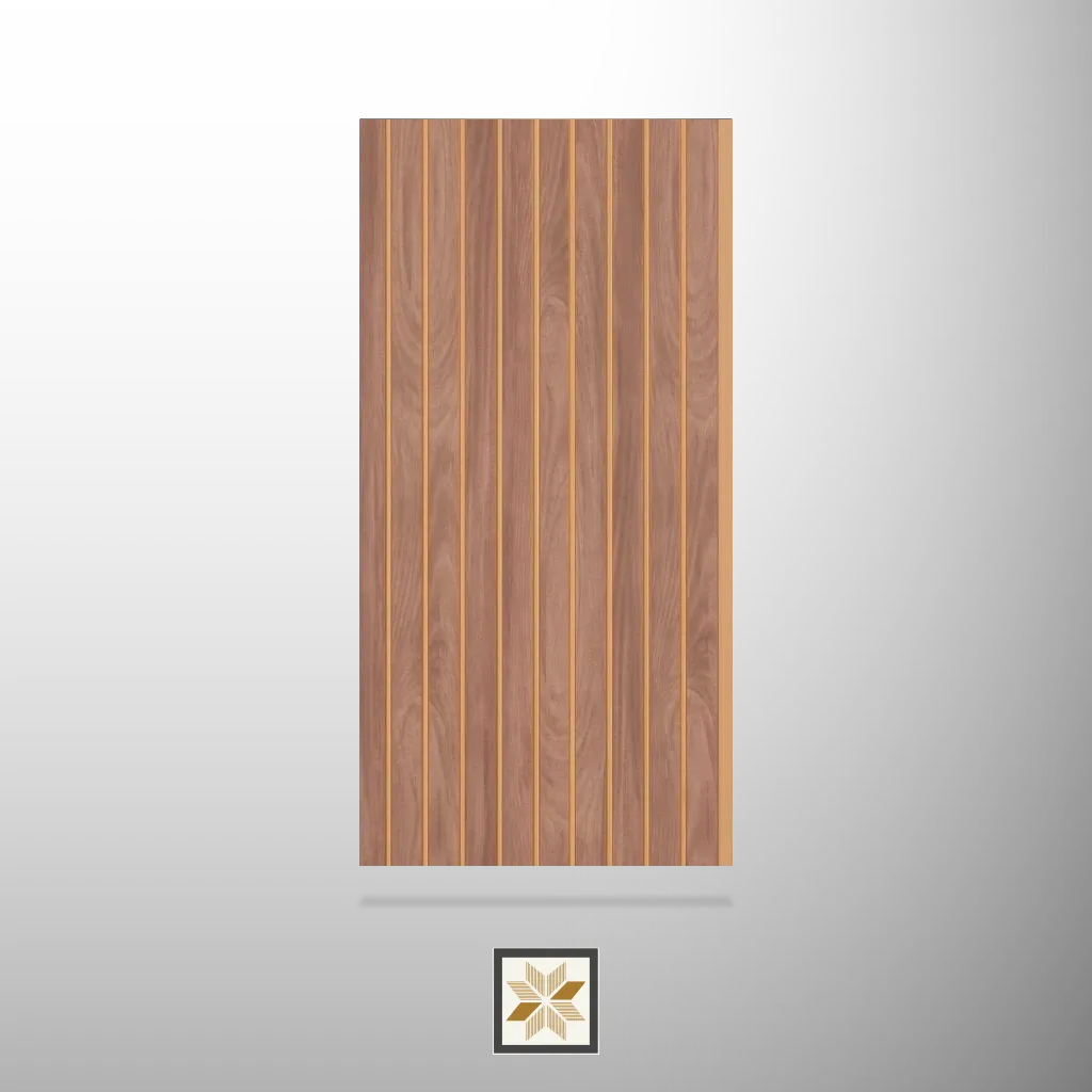 8x1 feet | 8 mm Brown Wood louvers (suitable for Bedroom, Living Room, Office, TV Cabinet) | LV-24214