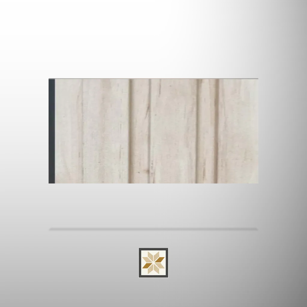 8x0.41 feet | 12 mm Beige Wood louvers (suitable for Bedroom, Living Room, Office, TV Cabinet) | LV-24253