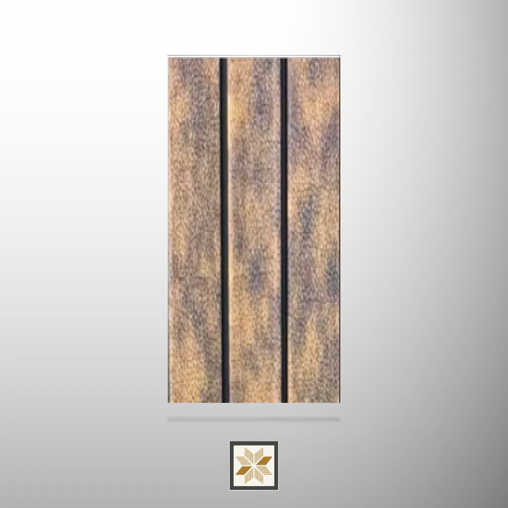 8x0.41 feet | 12 mm Brown Wood louvers (suitable for Bedroom, Living Room, Office, TV Cabinet) | LV-24267