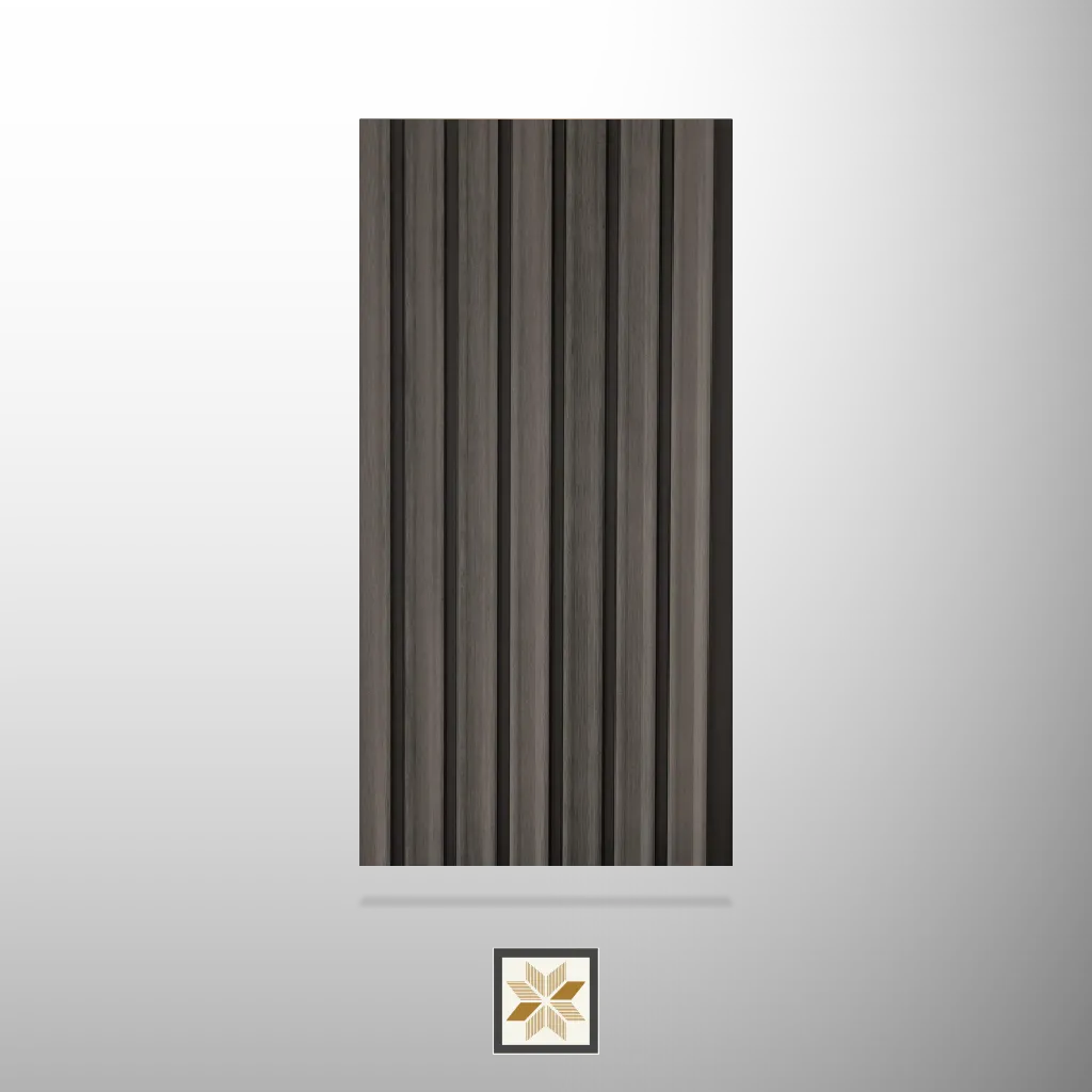 8x0.83 feet | 12 mm Brown Wood louvers (suitable for Bedroom, Living Room, Office, TV Cabinet) | LV-24276