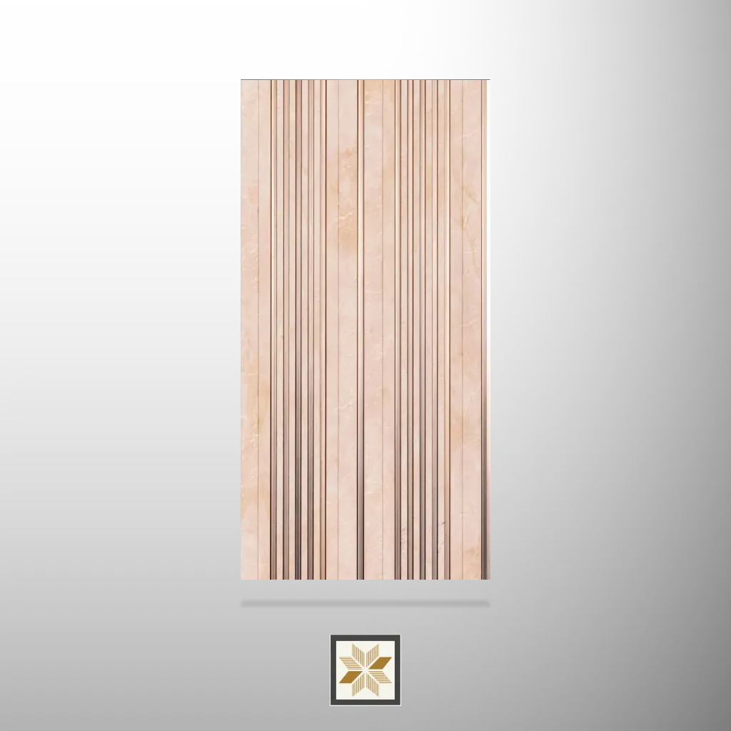 8x0.5 feet | Cream Patterned louvers (suitable for Bedroom, Hotel, Living Room, Office, Restaurant) | LV-24280