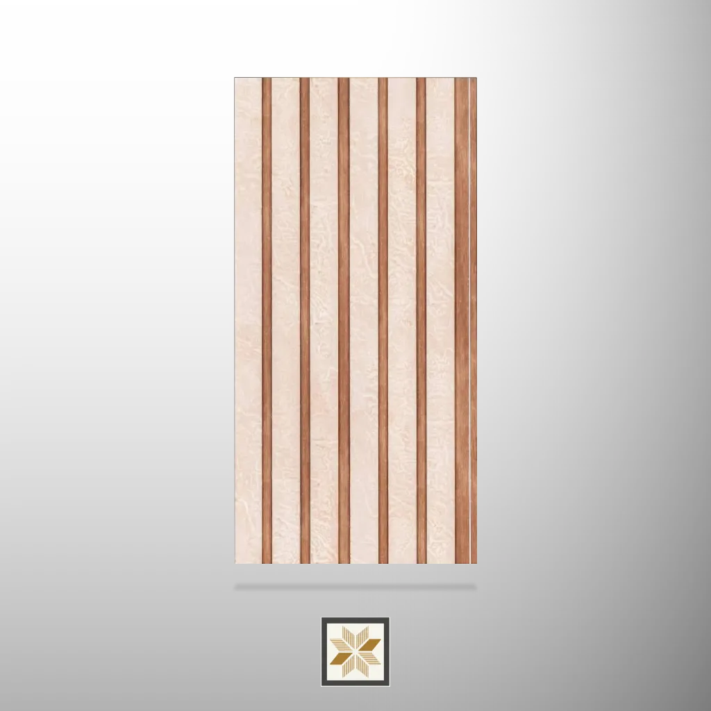 8x0.5 feet | Cream Patterned louvers (suitable for Bedroom, Hotel, Living Room, Office, Restaurant) | LV-24289