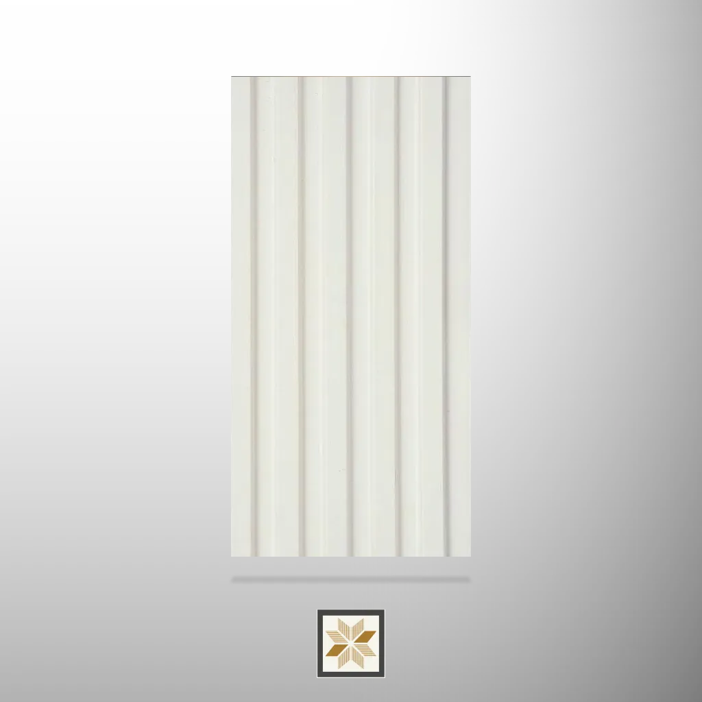 8x0.39 feet | 12 mm Cream louvers (suitable for Bedroom, Hotel, Living Room, Office, Restaurant) | LV-24298