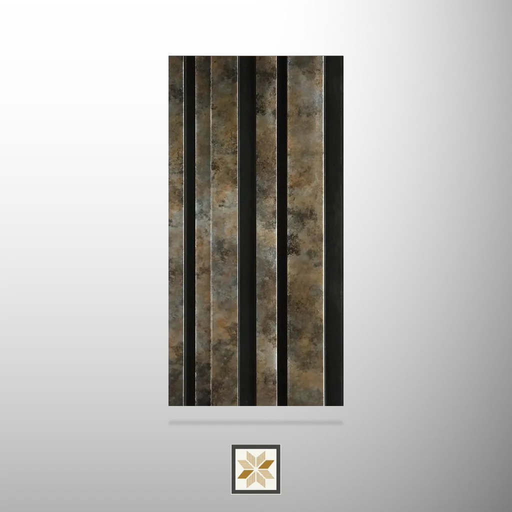 8x0.65 feet | 15 mm Brown Metallic louvers (suitable for Bedroom, Hotel, Living Room, Office, Restaurant) | LV-24306