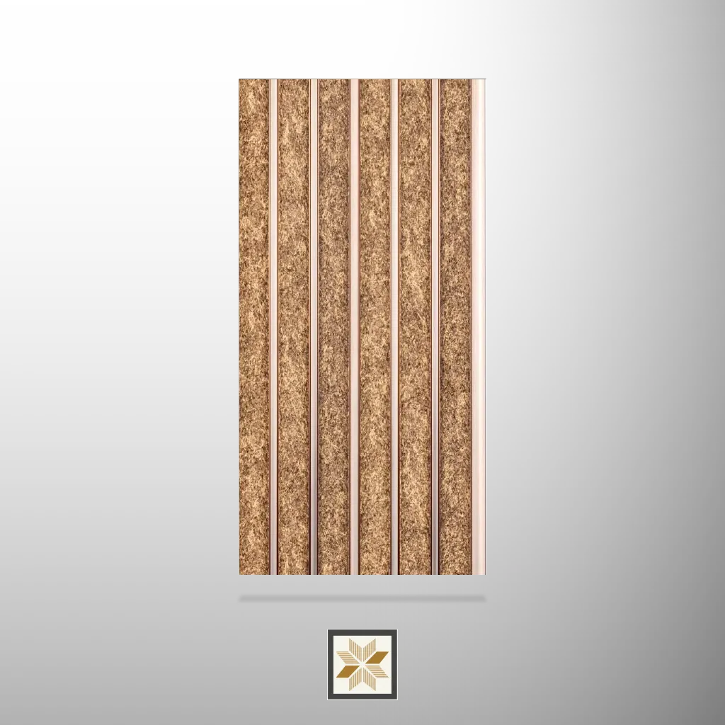 8x0.5 feet | Brown Patterned louvers (suitable for Bedroom, Hotel, Living Room, Office, Restaurant) | LV-24320
