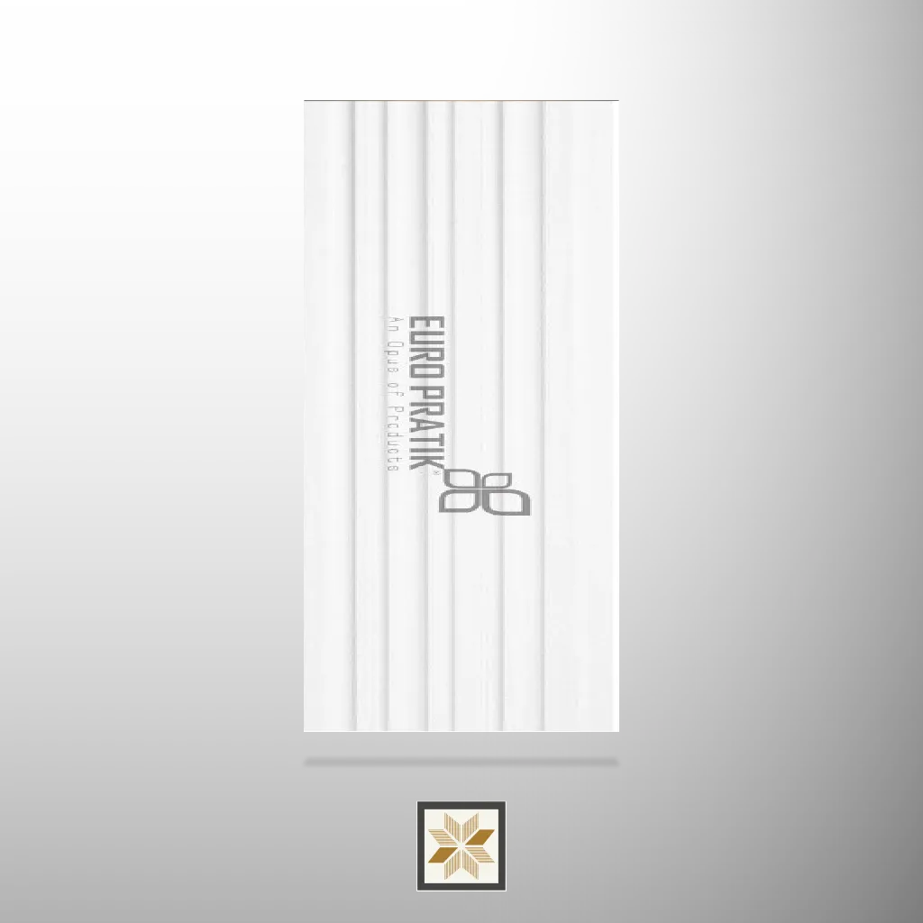 8x0.53 feet | 12 mm White louvers (suitable for Bedroom, Hotel, Living Room, Office, Restaurant) | LV-24331