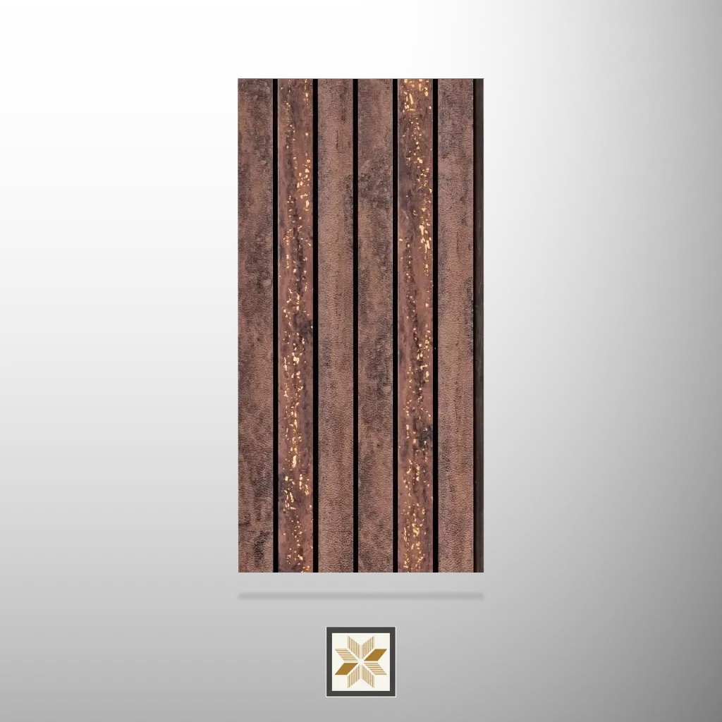8x0.5 feet | Brown Patterned louvers (suitable for Bedroom, Hotel, Living Room, Office, Restaurant) | LV-24339
