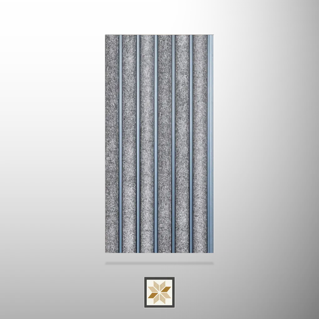 8x0.5 feet | Grey Patterned louvers (suitable for Bedroom, Hotel, Living Room, Office, Restaurant) | LV-24348