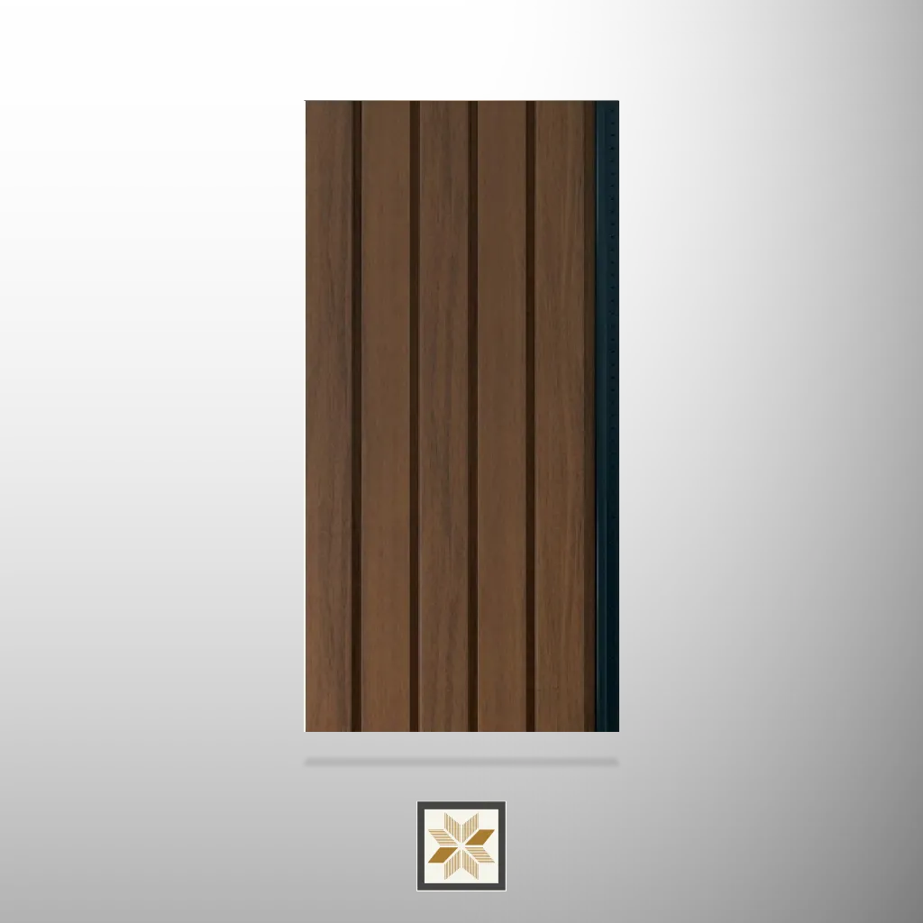 9.8x1.08 feet | 1 mm Brown Wood louvers (suitable for Bedroom, Hotel, Living Room, Office, Restaurant) | LV-24349