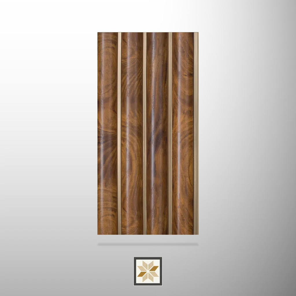 8x0.41 feet | 1 mm Brown Wood louvers (suitable for Bedroom, Hotel, Living Room, Office, Restaurant) | LV-24357
