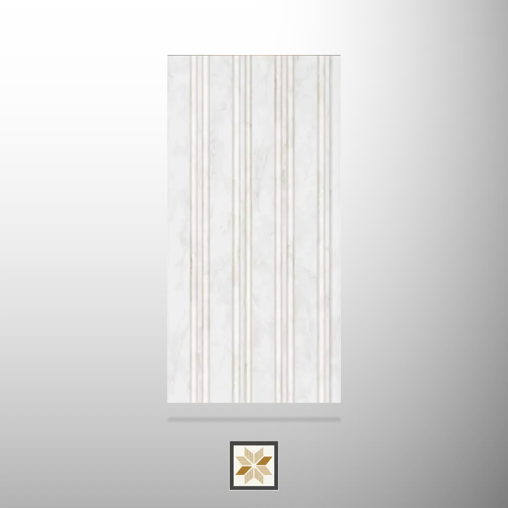 8x0.5 feet | White Patterned louvers (suitable for Bedroom, Hotel, Living Room, Office, Restaurant) | LV-24366
