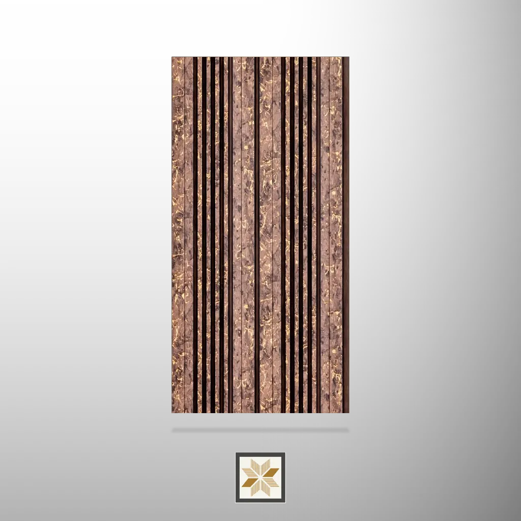 8x0.5 feet | Brown Patterned louvers (suitable for Bedroom, Hotel, Living Room, Office, Restaurant) | LV-24376