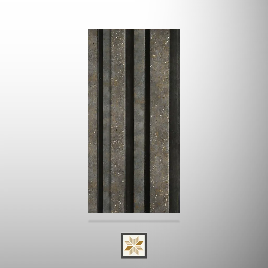 8x0.65 feet | 15 mm Black Metallic louvers (suitable for Bedroom, Hotel, Living Room, Office, Restaurant) | LV-24380