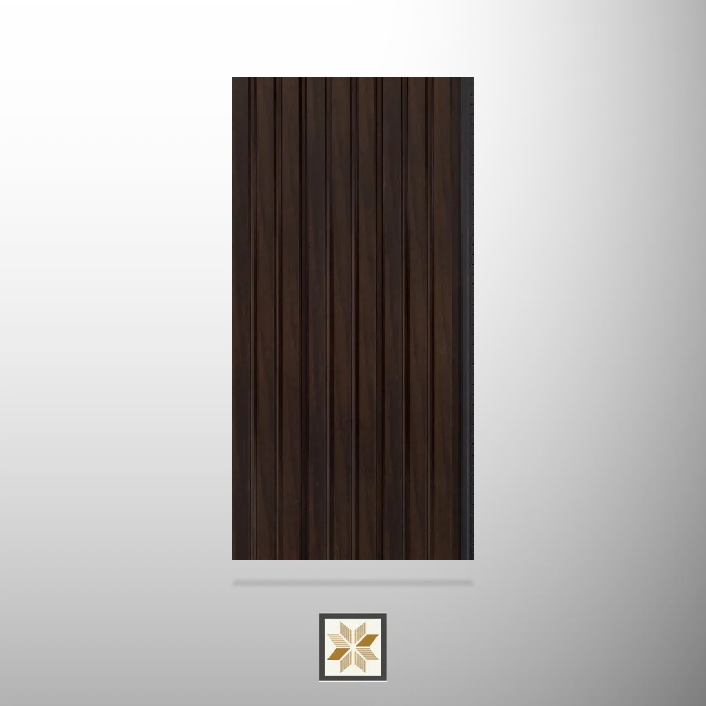 9.8x1.08 feet | 1 mm Brown Wood louvers (suitable for Bedroom, Hotel, Living Room, Office, Restaurant) | LV-24422