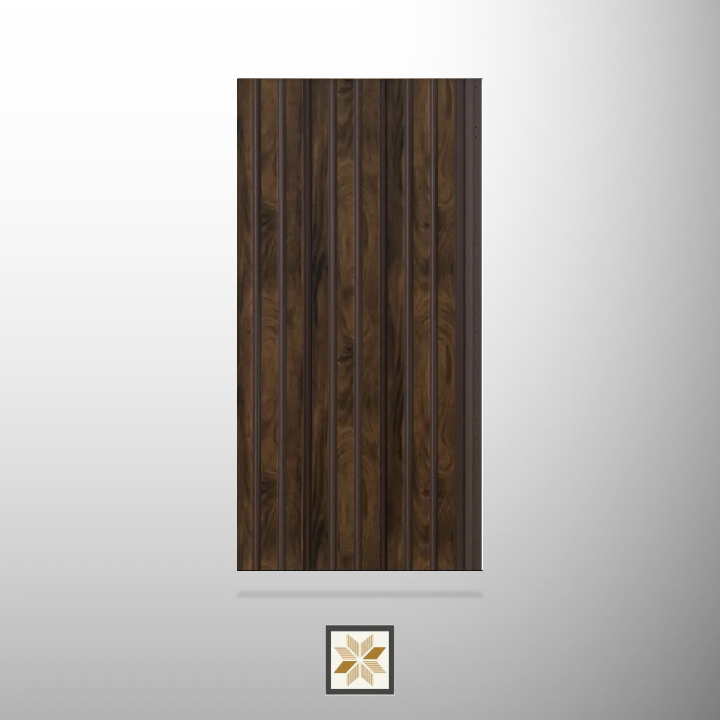 9.8x1.08 feet | 1 mm Brown Wood louvers (suitable for Bedroom, Hotel, Living Room, Office, Restaurant) | LV-24431