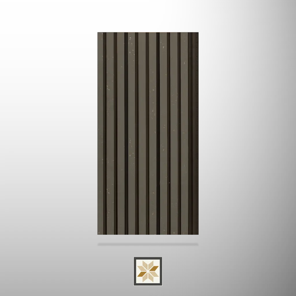 9.8x1.08 feet | 1 mm Brown Wood louvers (suitable for Bedroom, Hotel, Living Room, Office, Restaurant) | LV-24435