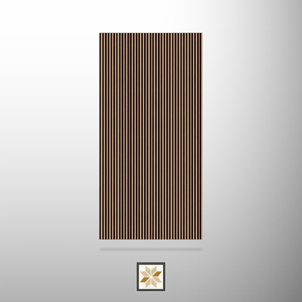 8x1 feet | 8 mm Brown Wood louvers (suitable for Bedroom, Hotel, Living Room, Office, Restaurant) | LV-24443
