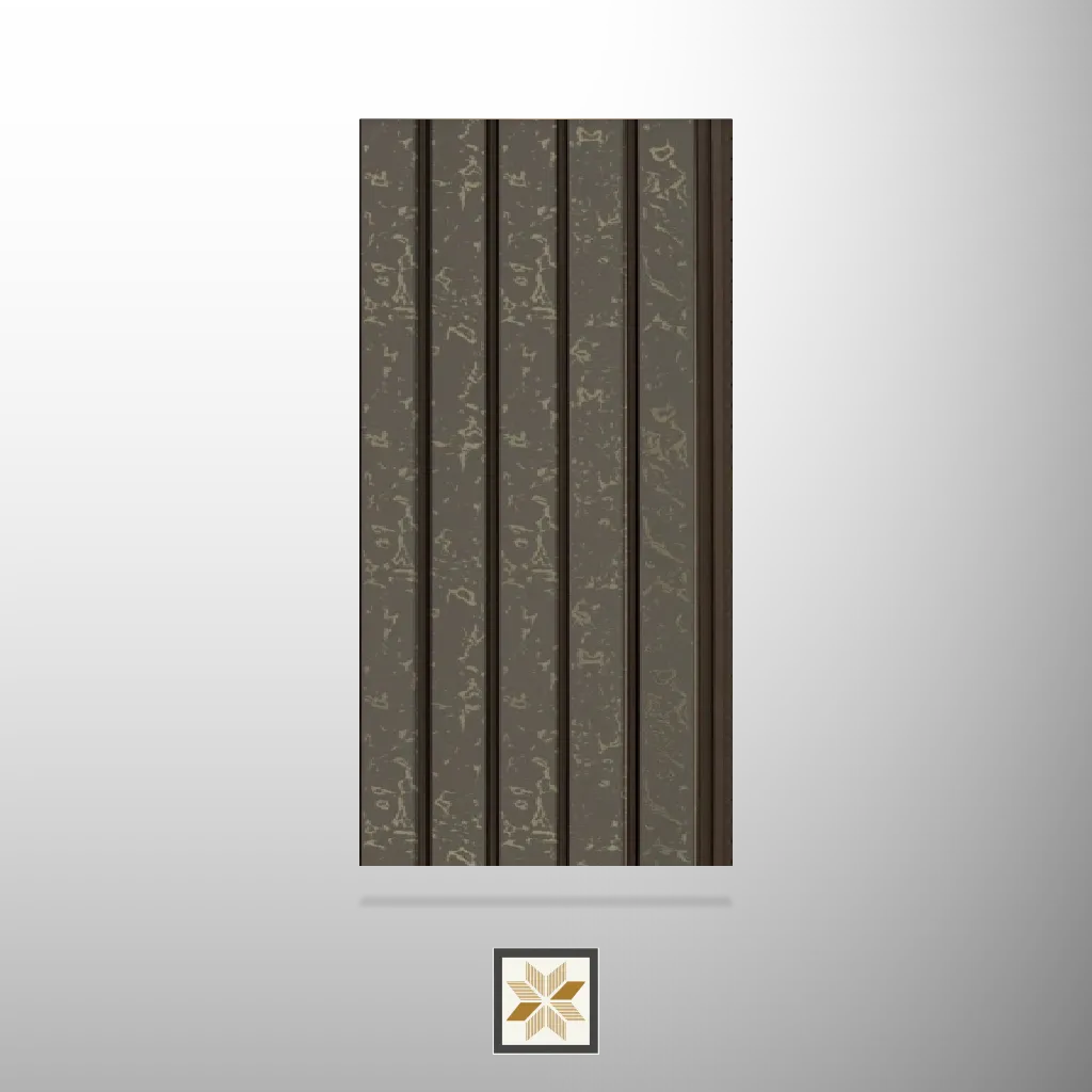 9.8x1.08 feet | 1 mm Brown Patterned louvers (suitable for Bedroom, Hotel, Living Room, Office, Restaurant) | LV-24445