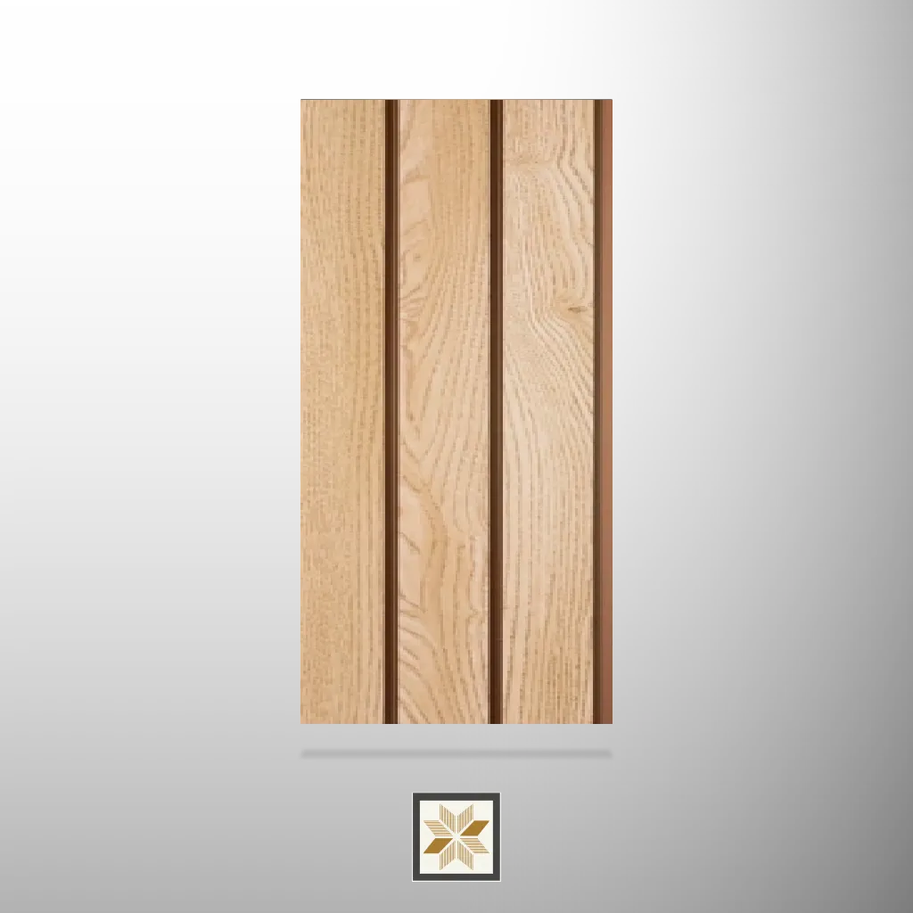 8x0.41 feet | 12 mm Brown Wood louvers (suitable for Bedroom, Hotel, Living Room, Office, Restaurant) | LV-24455