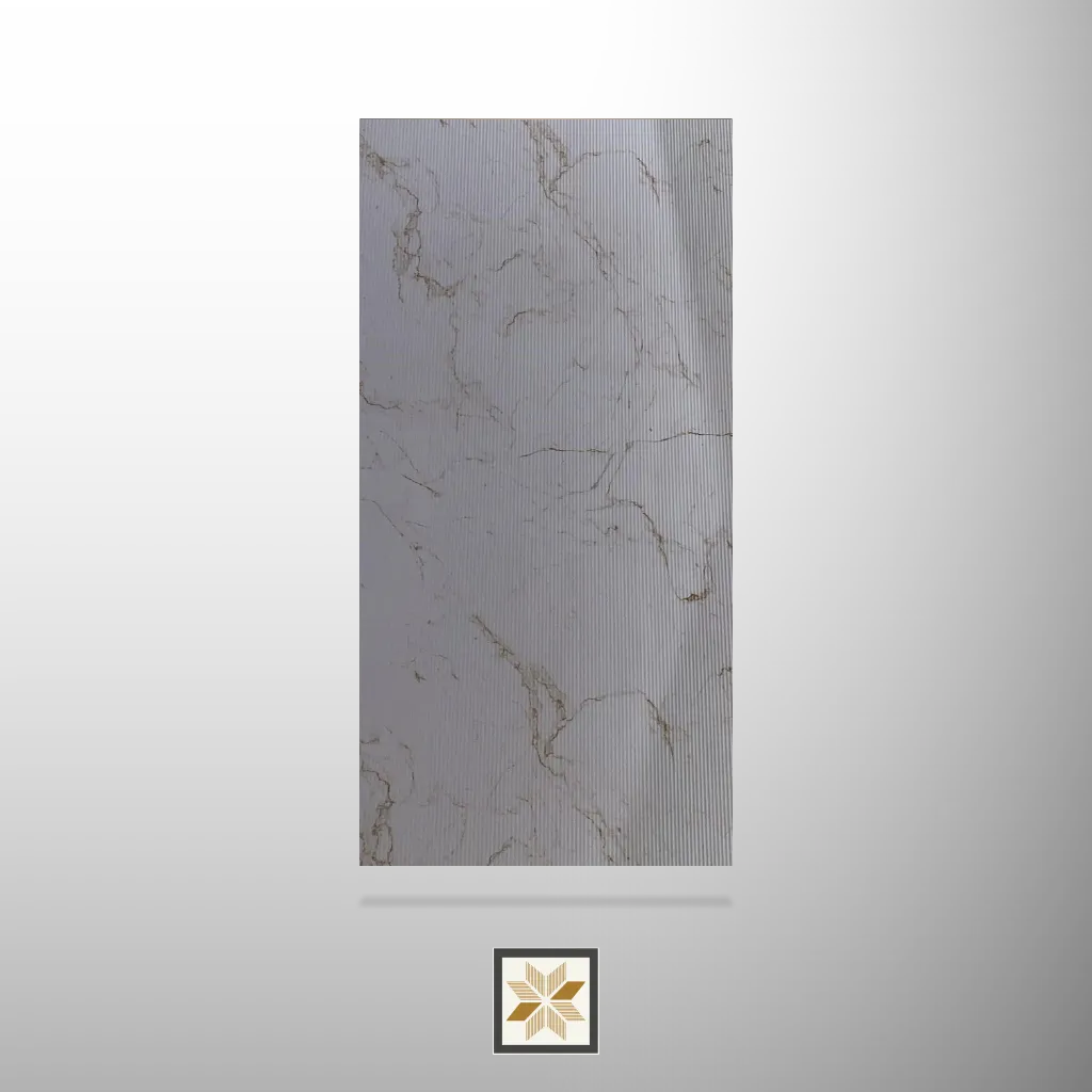 8x2 feet | 4 mm White Marble louvers (suitable for Bedroom, Hotel, Living Room, Office, Restaurant) | LV-24457