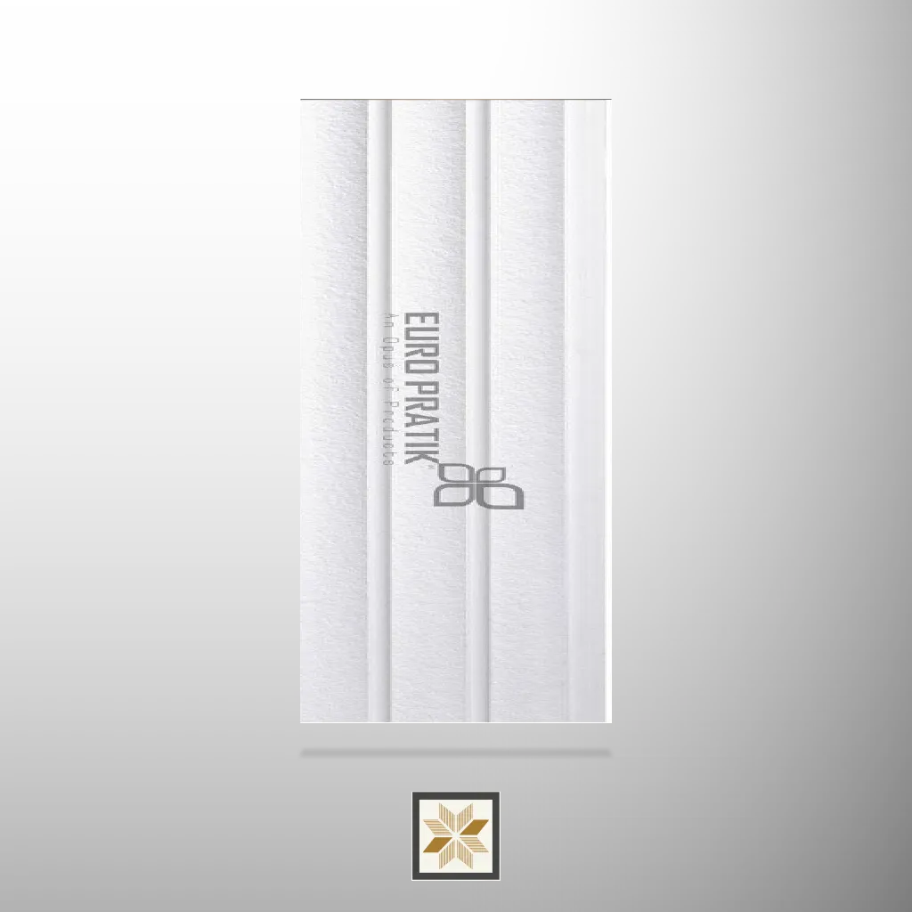 8x0.53 feet | 12 mm White louvers (suitable for Bedroom, Hotel, Living Room, Office, Restaurant) | LV-24474