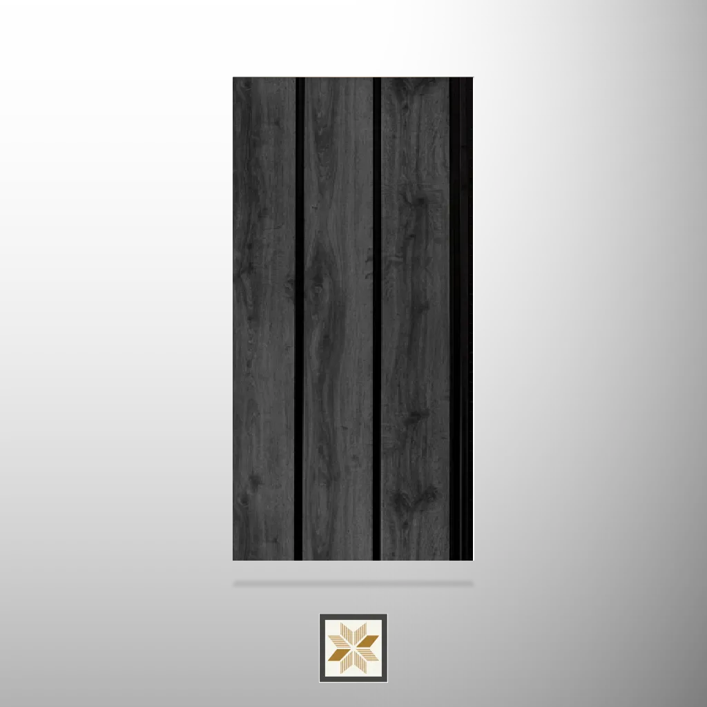 9.8x1.08 feet | 1 mm Black Wood louvers (suitable for Bedroom, Hotel, Living Room, Office, Restaurant) | LV-24476