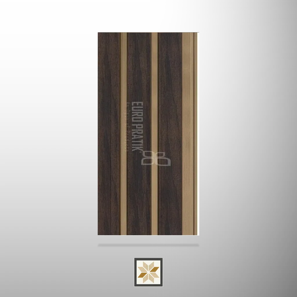 8x0.53 feet | 12 mm Brown Wood louvers (suitable for Bedroom, Hotel, Living Room, Office, Restaurant) | LV-24478