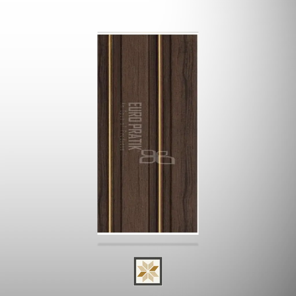 8x0.39 feet | 12 mm Brown Wood louvers (suitable for Bedroom, Hotel, Living Room, Office, Restaurant) | LV-24482