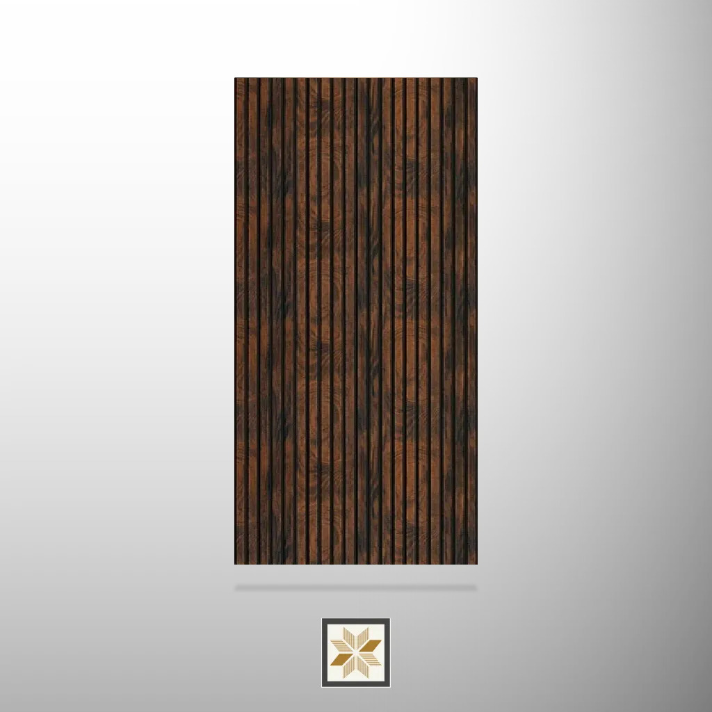 8x1 feet | 8 mm Brown Wood louvers (suitable for Bedroom, Hotel, Living Room, Office, Restaurant) | LV-24500