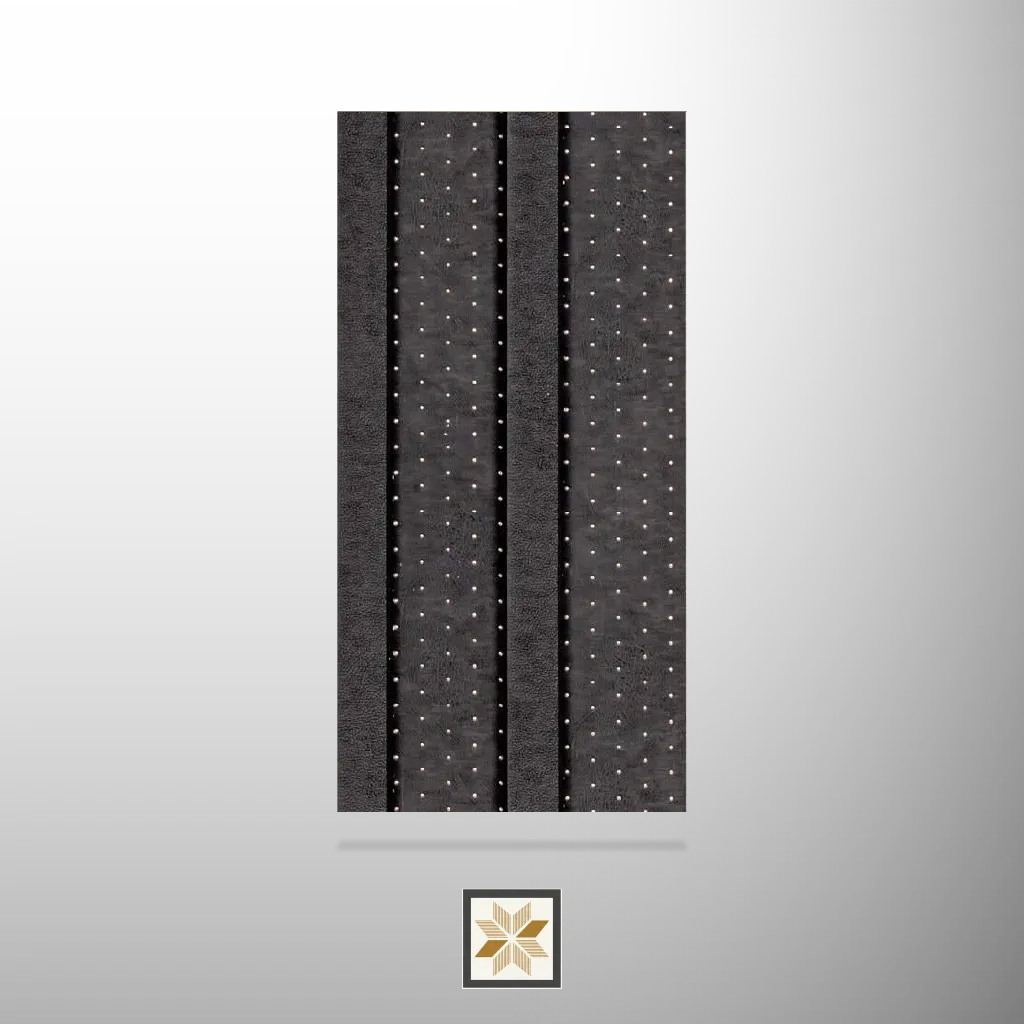 8x0.5 feet | Black Patterned louvers (suitable for Bedroom, Hotel, Living Room, Office, Restaurant) | LV-24547