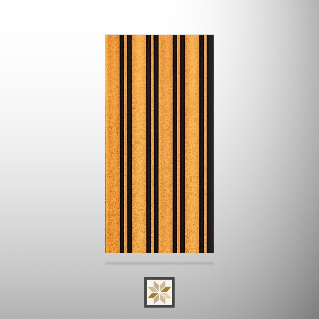 8x0.5 feet | Gold Patterned louvers (suitable for Bedroom, Hotel, Living Room, Office, Restaurant) | LV-24548