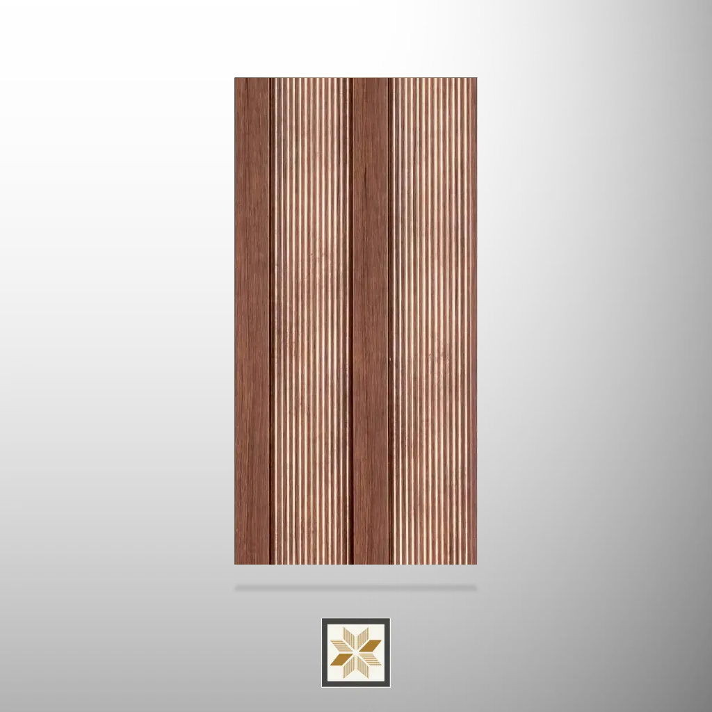 8x0.5 feet | Brown Patterned louvers (suitable for Bedroom, Hotel, Living Room, Office, Restaurant) | LV-24550