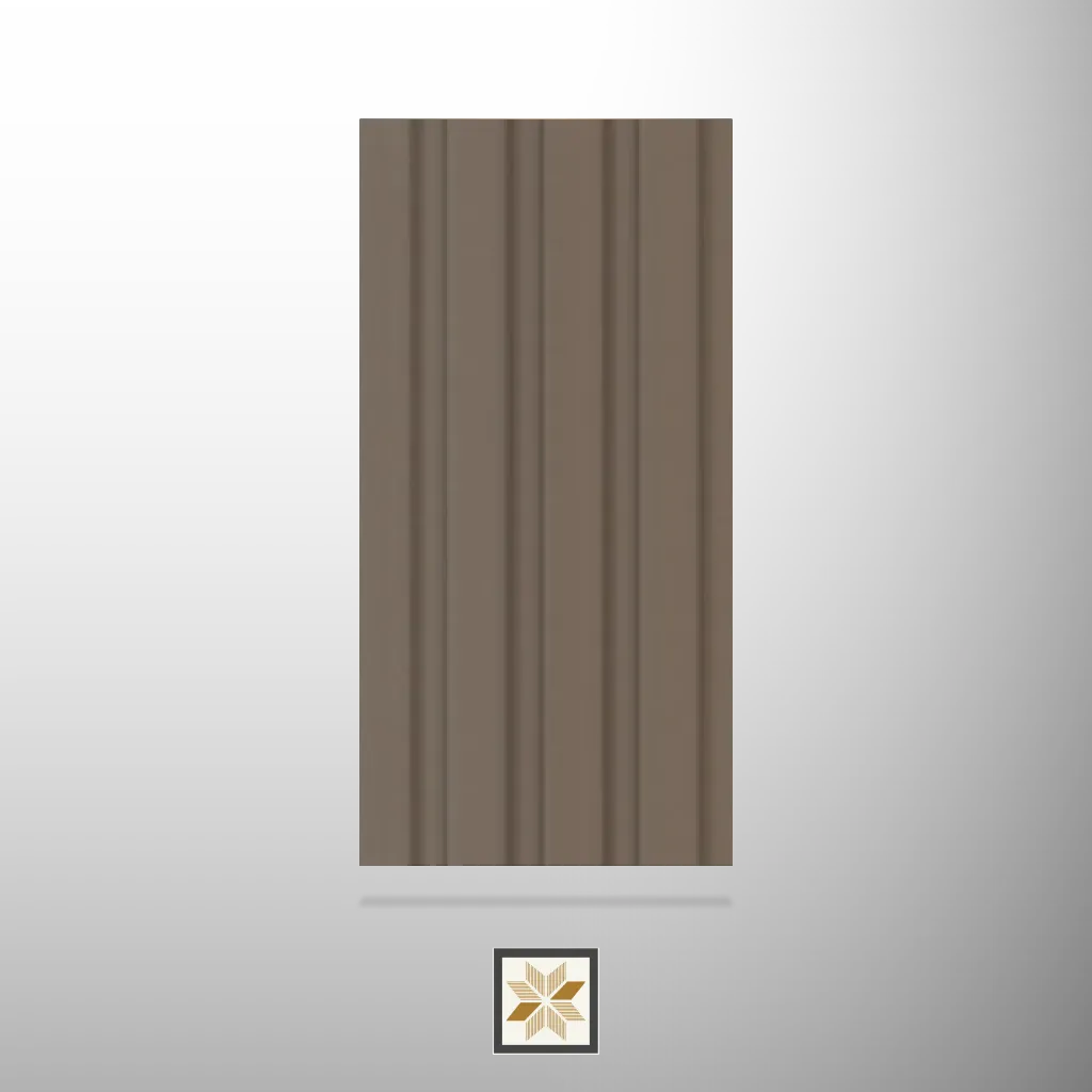 8x0.5 feet | 10 mm Brown louvers (suitable for Bedroom, Feature Wall, Living Room, Office) | LV-24578