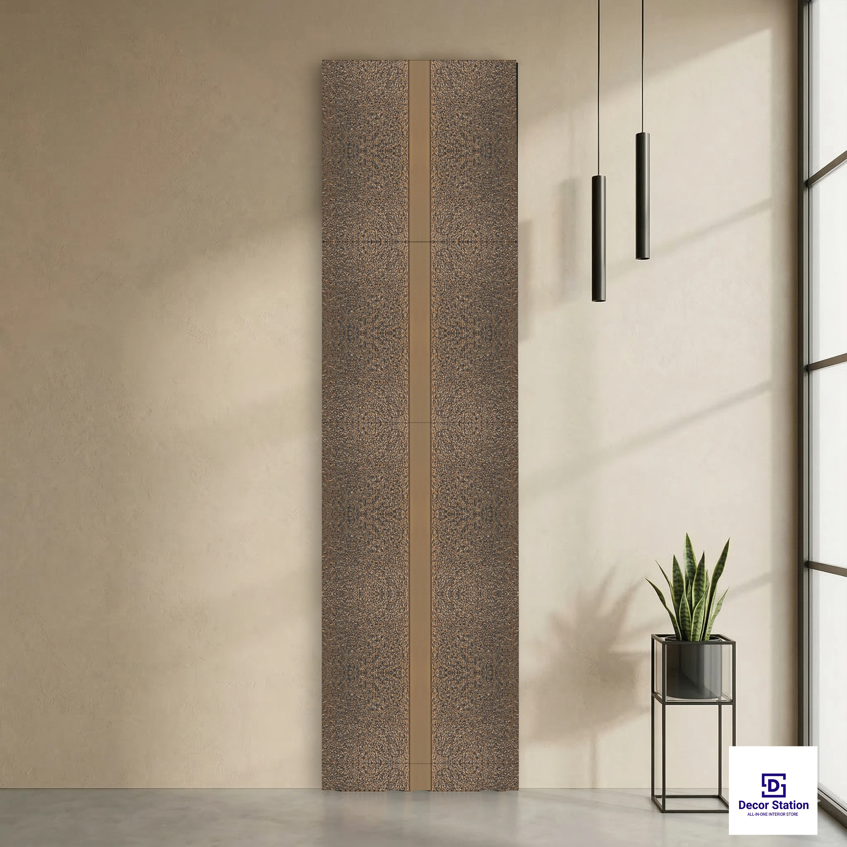 MN-9536 Bronze Texture Fluted 9.5x0.39 ft 7mm Wall Panel | PN-53098-A