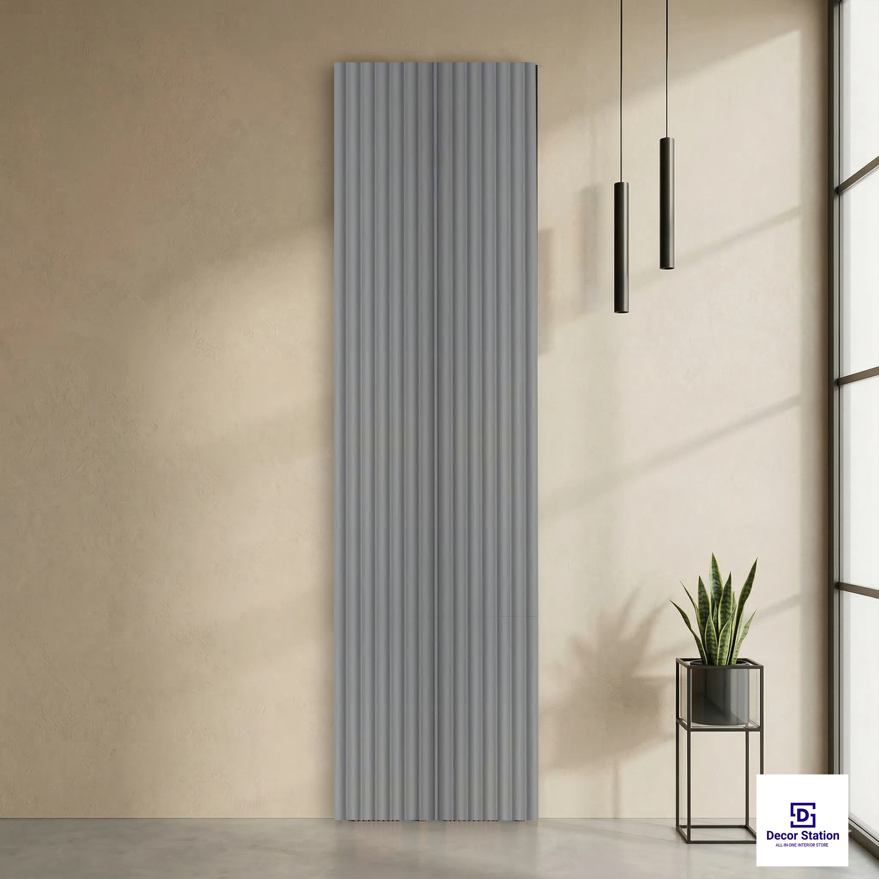 MN-8472 Blue Solid Color Matte 8x0.3 ft 11mm Wall Panel | PN-53151-D